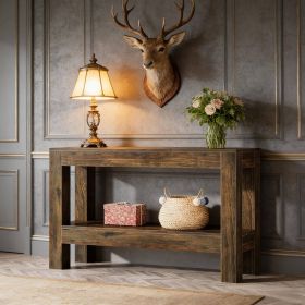 Console Table, Farmhouse 2-Tier Entryway Table Sofa Table