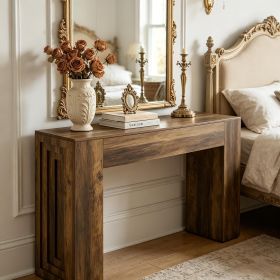 Rustic Sofa Table with Stable Legs 63" Console Table Hallway Table - Living Room Decorative Storage Furniture