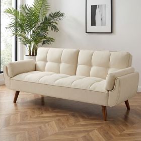 75" Flared Arm Convertible Sleeper Sofa