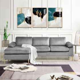 Urban Grey Velvet Sofa